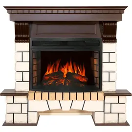 Каминокомплект Royal Flame Pierre Luxe Белый/Темный дуб 1150 с очагом Dioramic 25 LED FX