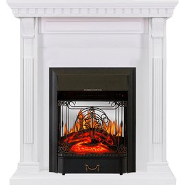 Каминокомплект Royal Flame Orlean Белый с очагом Majestic FX M Black
