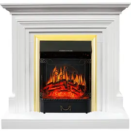Каминокомплект Royal Flame Bradford Белый с очагом Majestic FX Brass