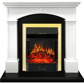 Каминокомплект Royal Flame Langford Белый с черным с очагом Majestic FX Brass