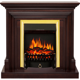 Каминокомплект Royal Flame Bradford Темный дуб с очагом Fobos FX Brass
