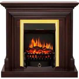 Каминокомплект Royal Flame Bradford Темный дуб с очагом Fobos FX Brass