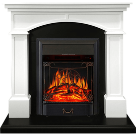 Каминокомплект Royal Flame Langford Белый с черным с очагом Majestic FX Black