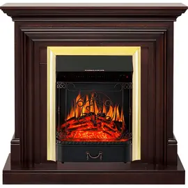 Каминокомплект Royal Flame Bradford Темный дуб с очагом Majestic FX Brass