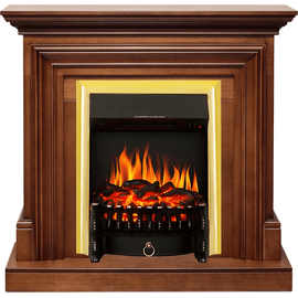 Каминокомплект Royal Flame Bradford Орех с очагом Fobos FX Brass