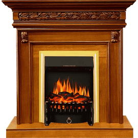 Каминокомплект Royal Flame Valletta Орех с очагом Fobos FX Brass