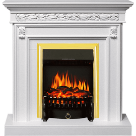 Каминокомплект Royal Flame Valletta Белый с очагом Fobos FX Brass