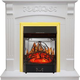 Каминокомплект Royal Flame Sorrento Белый дуб с очагом Majestic FX M Brass