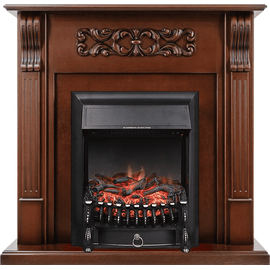 Каминокомплект Royal Flame Venice Махагон коричневый антик с очагом Fobos FX Black