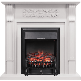 Каминокомплект Royal Flame Venice Фактурный белый с очагом Fobos FX Black