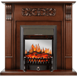Каминокомплект Royal Flame Venice Махагон коричневый антик с очагом Fobos FX M Black