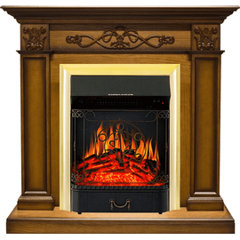 Каминокомплект Royal Flame Verona Дуб антик с очагом Majestic FX Brass