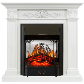 Каминокомплект Royal Flame Verona Белый дуб с очагом Majestic FX M Black