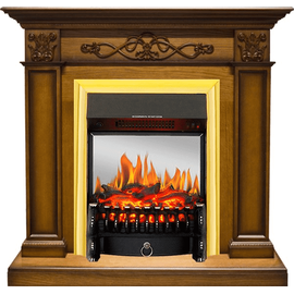 Каминокомплект Royal Flame Verona Дуб антик с очагом Fobos FX M Brass