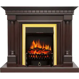 Каминокомплект Royal Flame Dallas Темный дуб с очагом Fobos FX Brass
