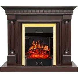 Каминокомплект Royal Flame Dallas Темный дуб с очагом Majestic FX Brass