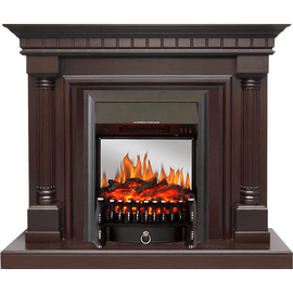 Каминокомплект Royal Flame Dallas Темный дуб с очагом Fobos FX M Black