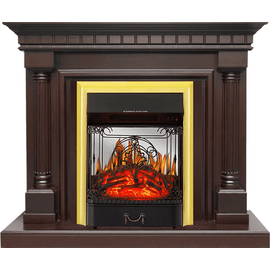 Каминокомплект Royal Flame Dallas Темный дуб с очагом Majestic FX M Brass