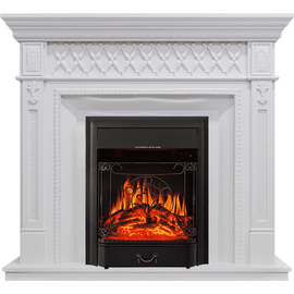 Каминокомплект Royal Flame Alexandria Белый дуб с очагом Majestic FX Black