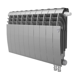 Royal Thermo BiLiner 350 Silver Satin VD х4, Количество секций (шт): 4, Межосевое расстояние (мм): 350, Подключение: Нижнее