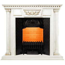 Dimplex Olympia Белый дуб с золотой патиной/Кирпич, Цвет: Белый дуб с золотой патиной