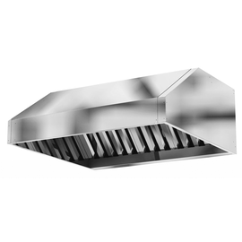 Пристенный вытяжной зонт ZVP-2-800x1600-400, Материал: Оцинкованная сталь, Жироулавливающий фильтр: Есть