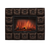 Каминокомплект: Очаг Electrolux EFP/P-3020LS с порталом Firelight Crystal 30 тёмная экокожа, Цвет: Тёмная экокожа