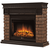 Firelight Bricks Wood 25 камень коричневый, шпон темный дуб, Цвет: Темный дуб