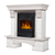 Firelight Forte Classic U (угловой) камень белый, шпон белёный дуб, - 2