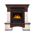 Firelight Pietra Classic камень белый, шпон темный дуб, Цвет: Темный дуб
