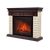Firelight Bricks 25U (угловой) камень бежевый, шпон темный дуб, Цвет: Темный дуб, - 2