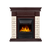 Firelight Bricks Classic камень бежевый, шпон темный дуб