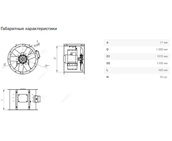 Nevatom VO-10,0-О-1-2,2/1500-15D2-01, Типоразмер дм (мм) : 10,0 (1000), Тип: Без опорной рамы, Мощность: 2,2 кВт, Производительность (м³/ч): 30000, - 7 Nevatom VO-10,0-О-1-2,2/1500-15D2-01, Типоразмер дм (мм) : 10,0 (1000), Тип: Без опорной рамы, Мощность: 2,2 кВт, Производительность (м³/ч): 30000, - 7
