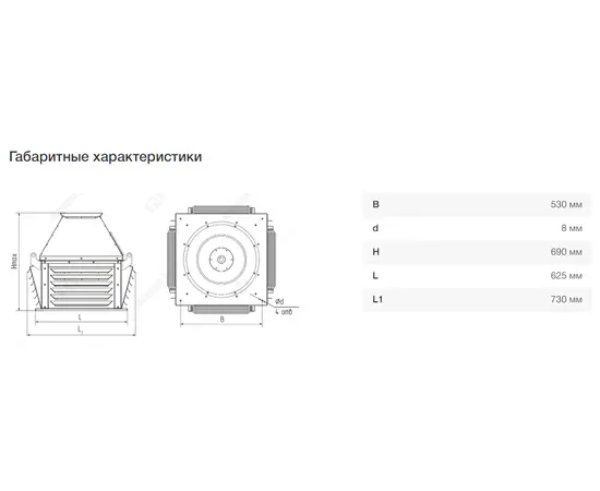 Nevatom VKRS-4,0-5,5/3000-01-1, Исполнение: Общепромышленное, Диаметр: 400 мм, Производительность (м³/ч): 1215, - 4