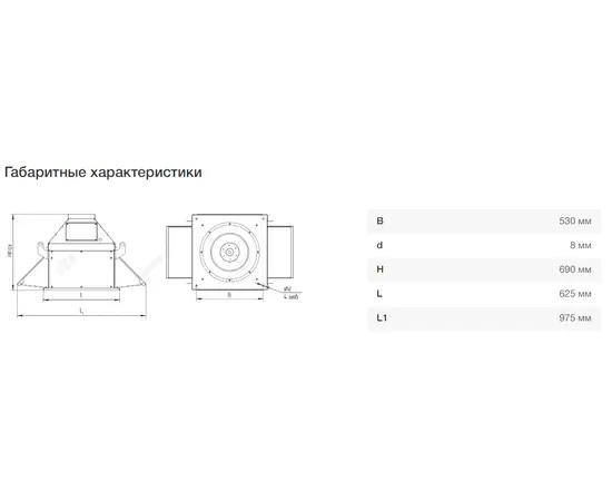 Nevatom VKRF-4,0-DU400-5,5/3000-01-1, Исполнение: Дымоудаления ДУ 400 ºС, Диаметр: 400 мм, Производительность (м³/ч): 10820, - 4