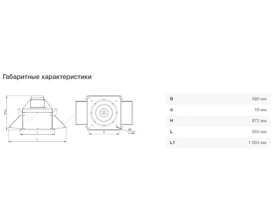 Nevatom VKRF-4,5-DU600-0,37/1000-01-1, Исполнение: Дымоудаления ДУ 600 ºС, Диаметр: 450 мм, Производительность (м³/ч): 4800, - 4