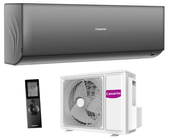 Casarte CAS25CX1/R3-B, Рекомендуемая площадь и мощность: 25 м² - 2,5 кВт, Цвет: Чёрный
