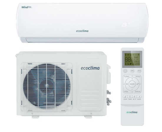 Ecoclima ECW/I-09QCW, Рекомендуемая площадь и мощность: 25 м² - 2,5 кВт, Цвет: Белый