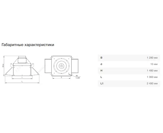 Nevatom VKRF-10,0-DU400-11/1000-01-0,9, Исполнение: Дымоудаления ДУ 400 ºС, Диаметр: 1000 мм, Производительность (м³/ч): 4200, - 4