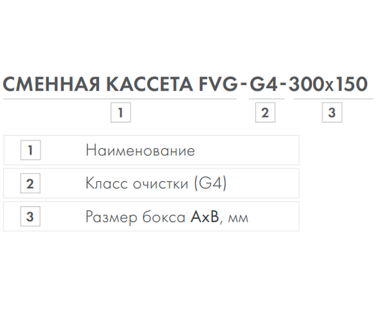 Сменная кассета Неватом FVG-G4-300*150, Типоразмер (мм): 300х150, Вид: Сменная кассета, Тип фильтра: Гофрированный, - 4