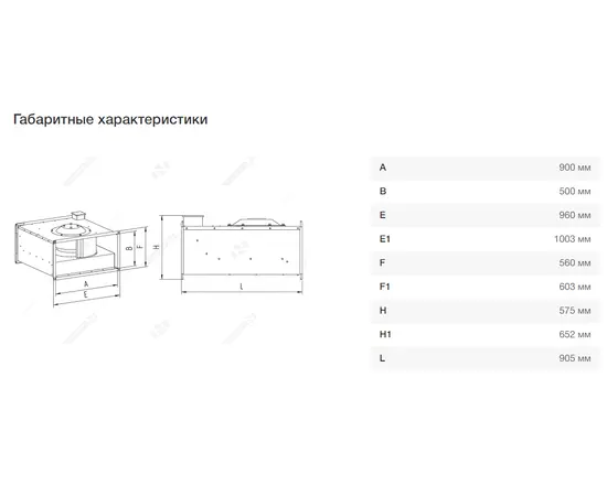 Неватом VKP 900-500/45-6D, Типоразмер (мм): 900х500, Напряжение: 380 В, Шумоизоляция: Нет, - 6