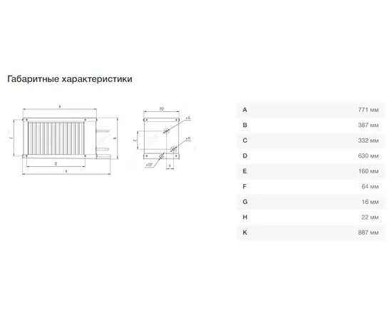 Nevatom OFP 60-30/3, Типоразмер (мм): 600х300, Мощность: 8,32 кВт, Сторона подключения: Справа, - 5