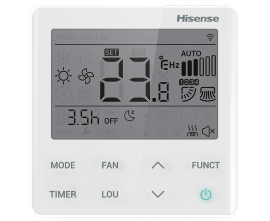 Hisense ADT-18UX4RCL8/AUW-18U4RS7, Рекомендуемая площадь и мощность: 50 м² - 5 кВт, - 5