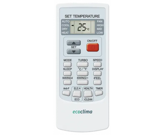 Ecoclima ECW-AX07/FB-4R1, Рекомендуемая площадь и мощность: 20 м² - 2 кВт, - 7