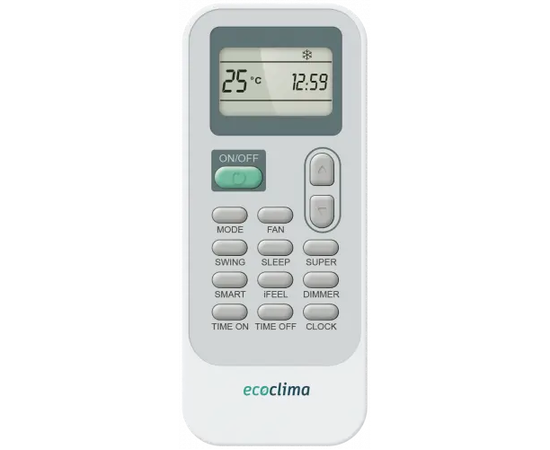 Ecoclima ECW/I-HE07/AA-4R2, Рекомендуемая площадь и мощность: 20 м² - 2 кВт, - 4