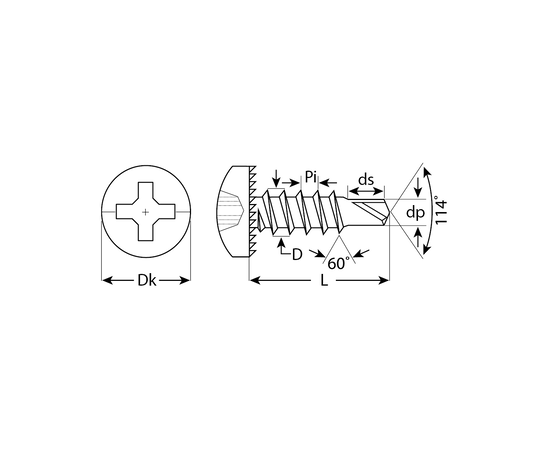 Саморезы Зубр СЛМ-СЦ 3,5х9 мм со сверлом для листового металла пакет, - 2