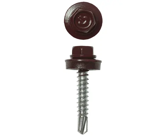 Саморезы Зубр СКД 4,8х80 мм кровельные для деревянной обрешетки RAL 3005 промфасовка, Длина (мм): 80 Саморезы Зубр СКД 4,8х80 мм кровельные для деревянной обрешетки RAL 3005 промфасовка, Длина (мм): 80