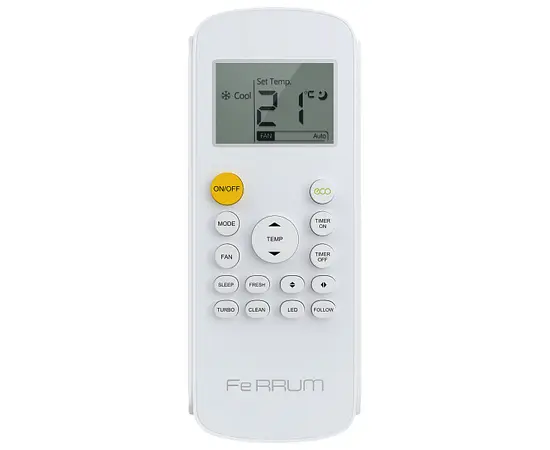 Ferrum iFIS09F2С/iFOS09F2С, Рекомендуемая площадь и мощность: 25 м² - 2,5 кВт, - 7