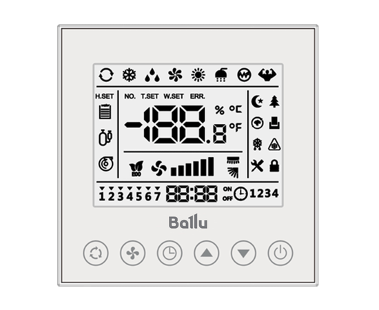 Ballu BLCI_D-24HN1_24Y, Рекомендуемая площадь и мощность: 70 м² - 7 кВт, - 3