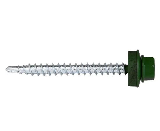 Саморезы Зубр СКД 4,8х60 мм кровельные для деревянной обрешетки RAL 6005 коробка, Длина (мм): 60